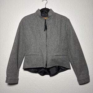 Schaefer Outfitters 910 Cassidy Gray Lined Wool Bomber Rodeo Jacket Small USA